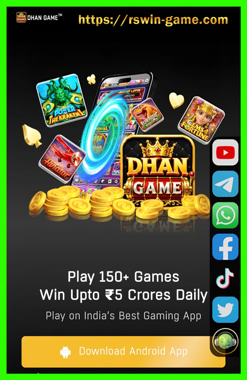 Dhan Game mobile game banner for Android players in India