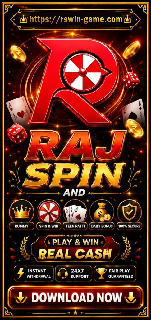 RAJSPIN Game Android app, fantasy cricket, cricket play, slot reels, colour or period rounds, and fishing rooms and account guide for India